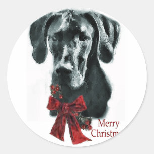 Adesivo Presentes pretos do Natal de great dane