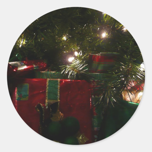 Adesivo Presentes sob o Natal em árvore (Frente)