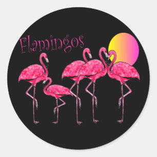 Adesivo Presentes tropicais da arte do flamingo