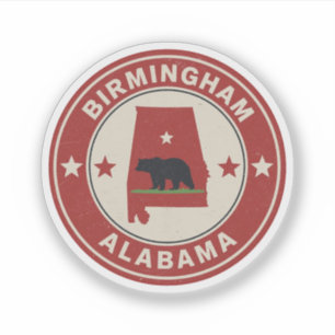 Adesivo Presentes vintage de Birmingham, Alabama
