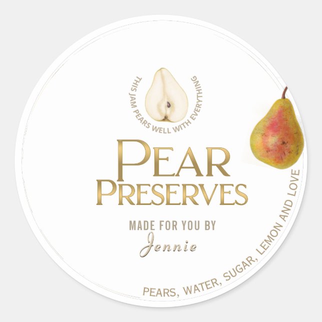 Adesivo Preserva ou emperramento de Pear Elegante com Desi (Frente)
