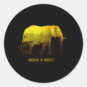 Adesivo Preservar proteção ambiental Elefante