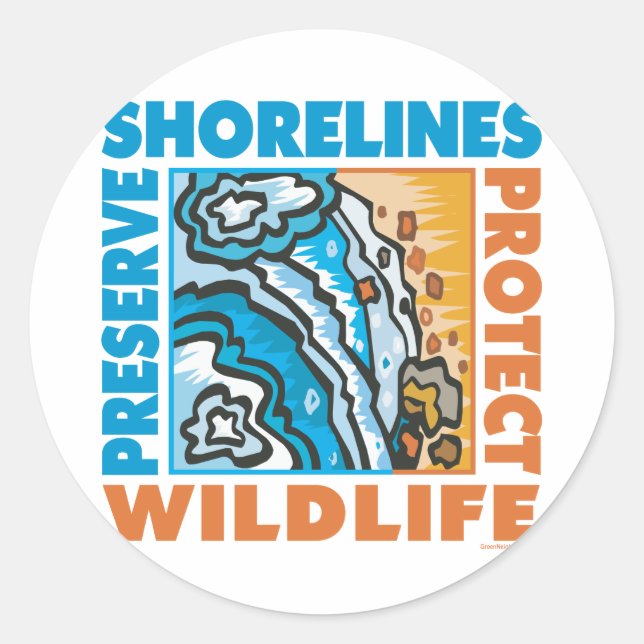 Adesivo Preservar Shorelines - Proteger Wildife (Frente)
