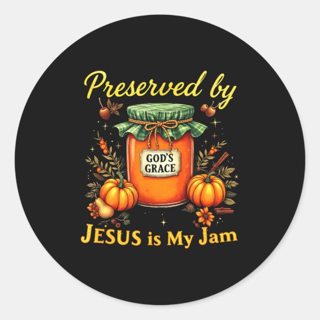 Adesivo Preserved By God’s Grace Jesus Jam Strawberry Cute (Frente)