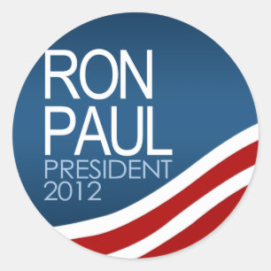 Adesivo Presidente 2012 de Ron Paul