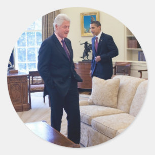 Adesivo Presidente Barack Obama e Bill Clinton