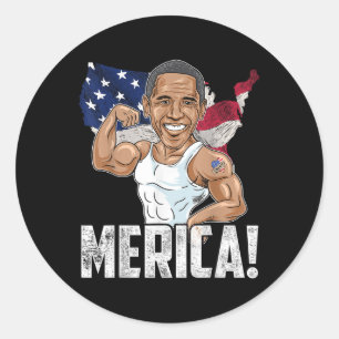 Adesivo Presidente Barack Obama Merica 4 De Julho, Curioso