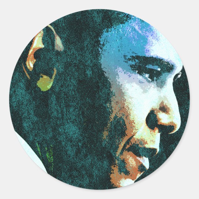 Adesivo Presidente Barack Obama Vintage (Frente)
