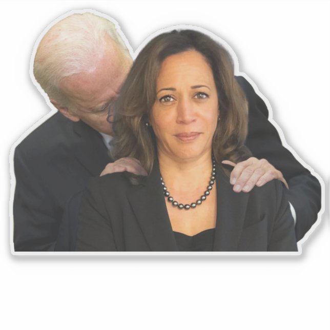 Adesivo Presidente Biden Sniffing Harris Vinyl Stickers (Frente)