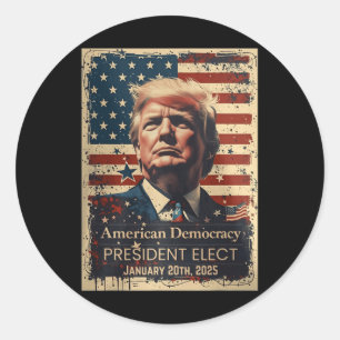 Adesivo Presidente da Democracia Americana Eleita Da Inaug