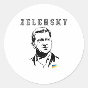 Adesivo Presidente da Ucrânia Vladimir Zelensky