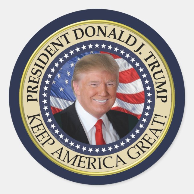Adesivo Presidente Donald Trump 2020 Mantenha o Excelente  (Frente)