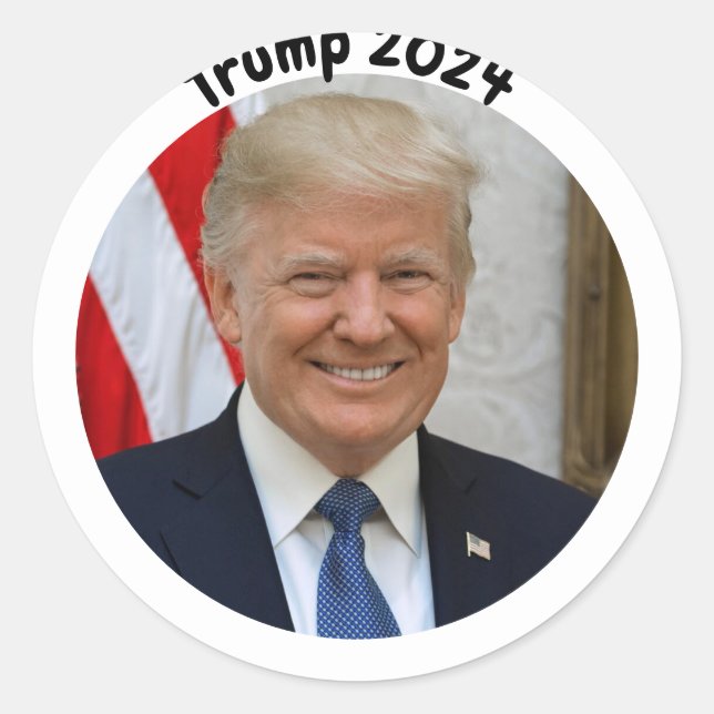 Adesivo Presidente Donald Trump 2024 Eletion Sticker (Frente)