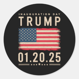 Adesivo Presidente Donald Trump Dia de Inauguração 2025 Me