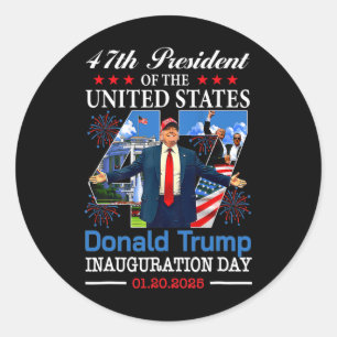 Adesivo Presidente Donald Trump Inauguração Dia 2025