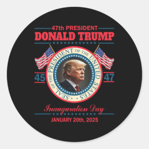 Adesivo Presidente Donald Trump Inauguração Dia 2025