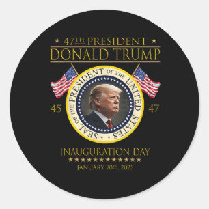 Adesivo Presidente Donald Trump Inauguração Dia 2025