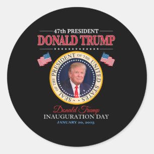 Adesivo Presidente Donald Trump Inauguração Dia 2025