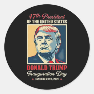 Adesivo Presidente Donald Trump Inauguração Dia 2025