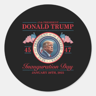 Adesivo Presidente Donald Trump Inauguração Dia 2025