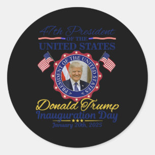 Adesivo Presidente Donald Trump Inauguração Dia 2025