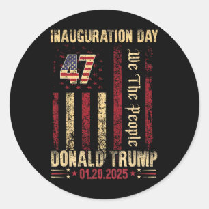 Adesivo Presidente Donald Trump Inauguração Dia 2025