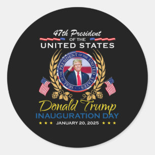 Adesivo Presidente Donald Trump Inauguração Dia 2025