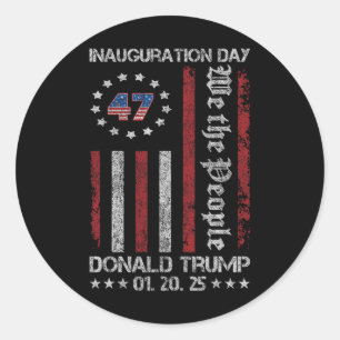 Adesivo Presidente Donald Trump Inauguração Dia 2025