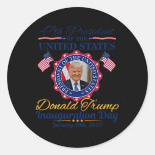 Adesivo Presidente Donald Trump Inauguração Dia 2025