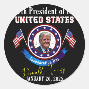 Adesivo Presidente Donald Trump Inauguration Day 2025 Cele