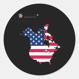 Adesivo Presidente Donald Trump Oh Canadá Bandeira America