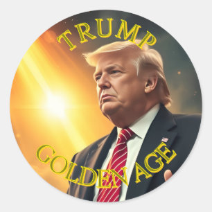 ADESIVO PRESIDENTE DONALD TRUMP OURO AGE