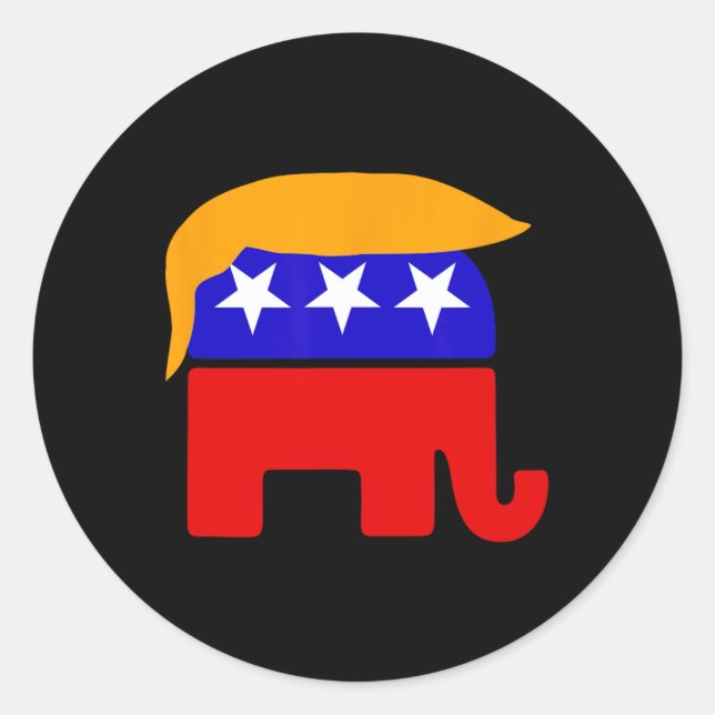 Adesivo Presidente Donald Trump Republicano Elephant Hair (Frente)