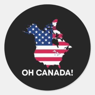 Adesivo Presidente Engraçado Donald Trump Oh Canadá Estado