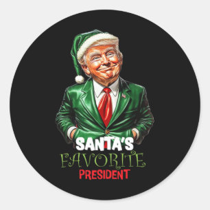 Adesivo Presidente Favorito do Papai Noel Engraçado Trump