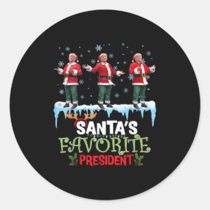 Adesivo Presidente Favorito do Papai Noel Papai Noel Trump