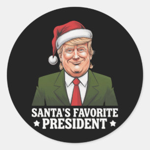 Adesivo Presidente Favorito do Papai Noel Roupa Engraçada 