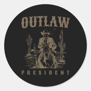 Adesivo Presidente Fora da Lei Trump Cowboy Trump Condenad