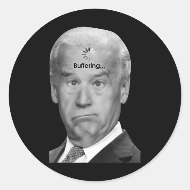 Adesivo Presidente Joe Biden Buffering Presente Sarcástico (Frente)