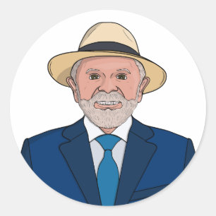 Adesivo Presidente Lula da Silva Arte - Líder Brasileiro P
