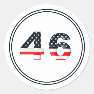 Adesivo Presidente Número 46 Bandeira Pro Biden