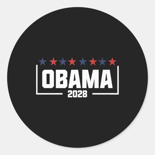 Adesivo Presidente Obama Para O Prêmio 2028 (Frente)