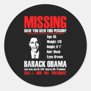 Adesivo Presidente Obama T Shirt ausente