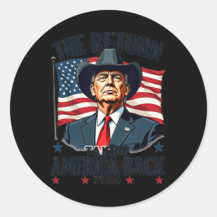 Adesivo Presidente Patriótico Donald Trump Cowboy Assumind