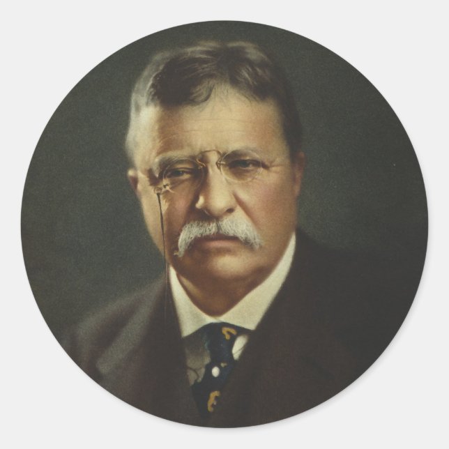Adesivo Presidente Theodore Roosevelt por Forbes Lithograf (Frente)