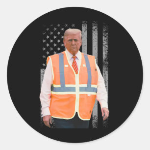 Adesivo Presidente Trump Caminhão de Lixo Trabalhador Cole