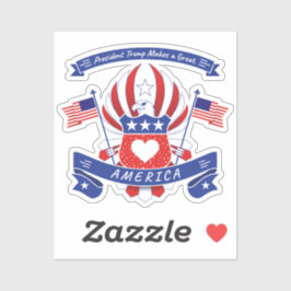 Adesivo Presidente Trump faz uma AMÉRICA Excelente