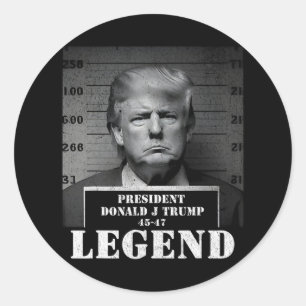 Adesivo Presidente Trump Legend Mugshot