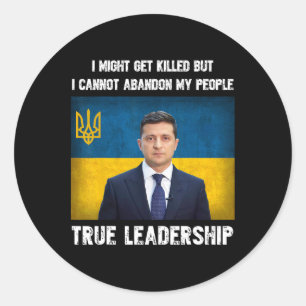 Adesivo Presidente Volodymyr Zelensky Ucrânia Bandeira Ucr