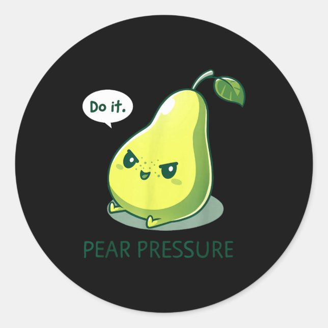 Adesivo Pressão de Pera Brinca com Fruta (Frente)